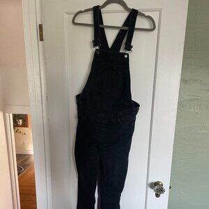 Seraphine | Black Denim Maternity Overalls